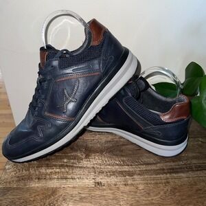 ALLROUNDER by Mephisto Mens Size 9 Navy Leather‎ Comfort Walking Athletic Shoes